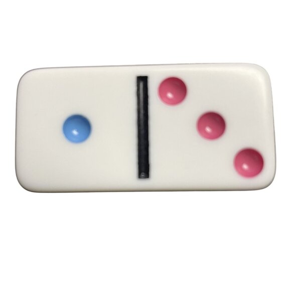 Double Twelve Dominoes Replacement Tile 1 3 Color Dot mq - Picture 1 of 3